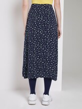 Gemusterter Midirock in Wickel-Optik - Frauen - navy green flower design Gemusterter Midirock in Wickel-Optik - Frauen - navy green flower design - 2 - TOM TAILOR