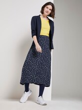 Gemusterter Midirock in Wickel-Optik - Frauen - navy green flower design Gemusterter Midirock in Wickel-Optik - Frauen - navy green flower design - 3 - TOM TAILOR