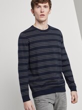 Gestreifter Strickpullover - Männer - navy mini jacquard stripe Gestreifter Strickpullover - Männer - navy mini jacquard stripe - 5 - TOM TAILOR Denim