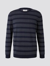 Gestreifter Strickpullover - Männer - navy mini jacquard stripe Gestreifter Strickpullover - Männer - navy mini jacquard stripe - 7 - TOM TAILOR Denim