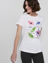 T-Shirt mit floralem Print - Frauen - Whisper White T-Shirt mit floralem Print - Frauen - Whisper White - 5 - TOM TAILOR