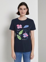 T-Shirt mit floralem Print - Frauen - Sky Captain Blue T-Shirt mit floralem Print - Frauen - Sky Captain Blue - 1 - TOM TAILOR