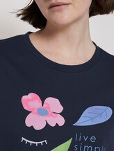 T-Shirt mit floralem Print - Frauen - Sky Captain Blue T-Shirt mit floralem Print - Frauen - Sky Captain Blue - 9 - TOM TAILOR