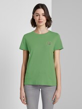 T-Shirt mit floralem Print - Frauen - sundried turf green T-Shirt mit floralem Print - Frauen - sundried turf green - 1 - TOM TAILOR
