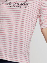 Gestreiftes Langarmshirt mit Print - Frauen - offwhite pink stripe Gestreiftes Langarmshirt mit Print - Frauen - offwhite pink stripe - 10 - TOM TAILOR