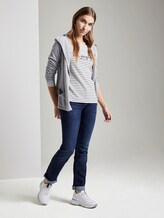 Gestreiftes Langarmshirt mit Print - Frauen - offwhite navy stripe Gestreiftes Langarmshirt mit Print - Frauen - offwhite navy stripe - 3 - TOM TAILOR