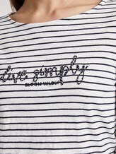 Gestreiftes Langarmshirt mit Print - Frauen - offwhite navy stripe Gestreiftes Langarmshirt mit Print - Frauen - offwhite navy stripe - 9 - TOM TAILOR