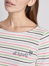 Gestreiftes Langarmshirt mit Print - Frauen - offwhite multicolor stripe Gestreiftes Langarmshirt mit Print - Frauen - offwhite multicolor stripe - 9 - TOM TAILOR