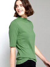 Gestreiftes T-Shirt mit Rollkragen - Frauen - sundried turf green Gestreiftes T-Shirt mit Rollkragen - Frauen - sundried turf green - 5 - TOM TAILOR