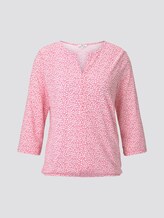 Gemustertes Shirt mit elastischem Bund - Frauen - pink offwhite floral minimal Gemustertes Shirt mit elastischem Bund - Frauen - pink offwhite floral minimal - 7 - TOM TAILOR