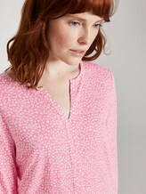 Gemustertes Shirt mit elastischem Bund - Frauen - pink offwhite floral minimal Gemustertes Shirt mit elastischem Bund - Frauen - pink offwhite floral minimal - 9 - TOM TAILOR