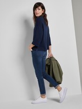 Baumwollshirt mit Kontrastnähten - Frauen - Sky Captain Blue Baumwollshirt mit Kontrastnähten - Frauen - Sky Captain Blue - 3 - TOM TAILOR