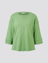 Cotton shirt with contrasting seams - Women - sundried turf green Cotton shirt with contrasting seams - Women - sundried turf green - 7 - TOM TAILOR