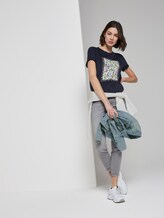 T-shirt with a print made of summer jogging material - Women - Sky Captain Blue T-shirt with a print made of summer jogging material - Women - Sky Captain Blue - 3 - TOM TAILOR
