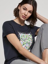 T-shirt with a print made of summer jogging material - Women - Sky Captain Blue T-shirt with a print made of summer jogging material - Women - Sky Captain Blue - 5 - TOM TAILOR