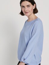 Gestreepte Blouse Top - Frauen - blue white thin stripe Gestreepte Blouse Top - Frauen - blue white thin stripe - 5 - TOM TAILOR