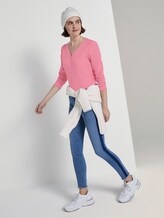 Langarm Henley-Shirt in Ripp-Optik - Frauen - charming pink Langarm Henley-Shirt in Ripp-Optik - Frauen - charming pink - 3 - TOM TAILOR