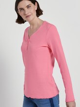 Langarm Henley-Shirt in Ripp-Optik - Frauen - charming pink Langarm Henley-Shirt in Ripp-Optik - Frauen - charming pink - 5 - TOM TAILOR