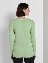 Langarm Henley-Shirt in Ripp-Optik - Frauen - light pistachio green Langarm Henley-Shirt in Ripp-Optik - Frauen - light pistachio green - 2 - TOM TAILOR