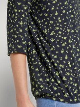 Gemustertes Shirt mit elastischem Bund - Frauen - navy green flower design Gemustertes Shirt mit elastischem Bund - Frauen - navy green flower design - 10 - TOM TAILOR