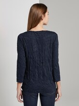 Patterned shirt in a crincle look - Women - Sky Captain Blue Patterned shirt in a crincle look - Women - Sky Captain Blue - 2 - TOM TAILOR