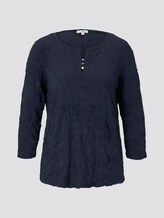 Patterned shirt in a crincle look - Women - Sky Captain Blue Patterned shirt in a crincle look - Women - Sky Captain Blue - 7 - TOM TAILOR