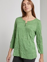 Gemustertes Shirt in Crincle-Optik - Frauen - sundried turf green Gemustertes Shirt in Crincle-Optik - Frauen - sundried turf green - 5 - TOM TAILOR