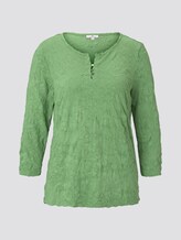 Gemustertes Shirt in Crincle-Optik - Frauen - sundried turf green Gemustertes Shirt in Crincle-Optik - Frauen - sundried turf green - 7 - TOM TAILOR