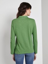 Hemdbluse mit seitlichem Ripp-Einsatz - Frauen - sundried turf green Hemdbluse mit seitlichem Ripp-Einsatz - Frauen - sundried turf green - 2 - TOM TAILOR