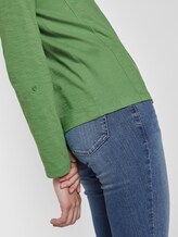 Hemdbluse mit seitlichem Ripp-Einsatz - Frauen - sundried turf green Hemdbluse mit seitlichem Ripp-Einsatz - Frauen - sundried turf green - 9 - TOM TAILOR