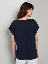 T-Shirt in Crincle-Optik - Frauen - Sky Captain Blue T-Shirt in Crincle-Optik - Frauen - Sky Captain Blue - 2 - TOM TAILOR
