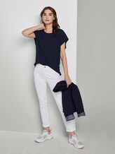 T-Shirt in Crincle-Optik - Frauen - Sky Captain Blue T-Shirt in Crincle-Optik - Frauen - Sky Captain Blue - 3 - TOM TAILOR