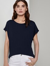 T-Shirt in Crincle-Optik - Frauen - Sky Captain Blue T-Shirt in Crincle-Optik - Frauen - Sky Captain Blue - 5 - TOM TAILOR