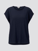 T-Shirt in Crincle-Optik - Frauen - Sky Captain Blue T-Shirt in Crincle-Optik - Frauen - Sky Captain Blue - 7 - TOM TAILOR