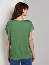 T-shirt in a crincle look - Women - sundried turf green T-shirt in a crincle look - Women - sundried turf green - 2 - TOM TAILOR