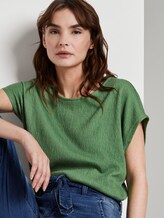T-shirt in a crincle look - Women - sundried turf green T-shirt in a crincle look - Women - sundried turf green - 5 - TOM TAILOR