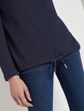 Strukturiertes Sweatshirt verstellbarem Bund - Frauen - Sky Captain Blue Strukturiertes Sweatshirt verstellbarem Bund - Frauen - Sky Captain Blue - 10 - TOM TAILOR