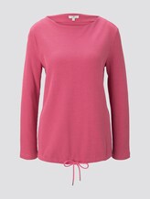 Strukturiertes Sweatshirt verstellbarem Bund - Frauen - charming pink Strukturiertes Sweatshirt verstellbarem Bund - Frauen - charming pink - 7 - TOM TAILOR