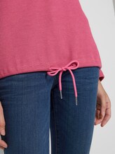 Strukturiertes Sweatshirt verstellbarem Bund - Frauen - charming pink Strukturiertes Sweatshirt verstellbarem Bund - Frauen - charming pink - 9 - TOM TAILOR