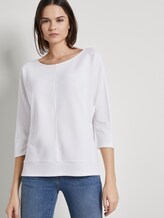 Sweatshirt mit Ottoman-Struktur - Frauen - Whisper White Sweatshirt mit Ottoman-Struktur - Frauen - Whisper White - 5 - TOM TAILOR