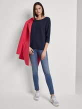 Sweatshirt mit Ottoman-Struktur - Frauen - Sky Captain Blue Sweatshirt mit Ottoman-Struktur - Frauen - Sky Captain Blue - 3 - TOM TAILOR