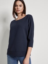 Sweatshirt mit Ottoman-Struktur - Frauen - Sky Captain Blue Sweatshirt mit Ottoman-Struktur - Frauen - Sky Captain Blue - 5 - TOM TAILOR