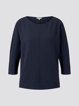 Sweatshirt mit Ottoman-Struktur - Frauen - Sky Captain Blue Sweatshirt mit Ottoman-Struktur - Frauen - Sky Captain Blue - 7 - TOM TAILOR