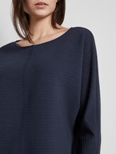 Sweatshirt mit Ottoman-Struktur - Frauen - Sky Captain Blue Sweatshirt mit Ottoman-Struktur - Frauen - Sky Captain Blue - 9 - TOM TAILOR