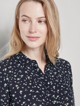 Midi Hemdkleid mit floralem Muster - Frauen - navy green flower design Midi Hemdkleid mit floralem Muster - Frauen - navy green flower design - 10 - TOM TAILOR