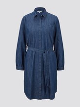 Mini Jeanskleid mit Bindegürtel - Frauen - dark stone wash denim Mini Jeanskleid mit Bindegürtel - Frauen - dark stone wash denim - 7 - TOM TAILOR