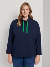 Strukturiertes Rollkragen-Sweatshirt - Frauen - Real Navy Blue Strukturiertes Rollkragen-Sweatshirt - Frauen - Real Navy Blue - 1 - My True Me