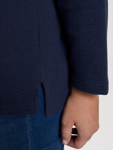 Strukturiertes Rollkragen-Sweatshirt - Frauen - Real Navy Blue Strukturiertes Rollkragen-Sweatshirt - Frauen - Real Navy Blue - 10 - My True Me