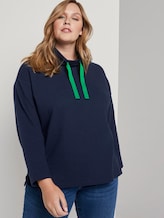 Strukturiertes Rollkragen-Sweatshirt - Frauen - Real Navy Blue Strukturiertes Rollkragen-Sweatshirt - Frauen - Real Navy Blue - 5 - My True Me