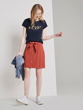 Jersey T-Shirt mit Schrift-Print - Frauen - Real Navy Blue Jersey T-Shirt mit Schrift-Print - Frauen - Real Navy Blue - 3 - TOM TAILOR Denim